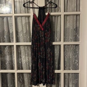 😉Bundle Days😉Women’s The Limited 90s Floral Racerback Brown Maroon Airy Dress